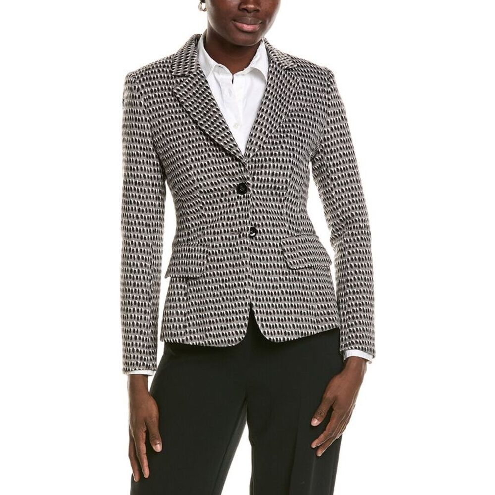 Marc Cain Womens  Pattern Blazer, Grey